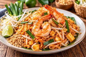 ผัดไทยกุ้งสด